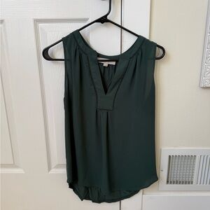 LOFT Dark Green Sleeveless Blouse